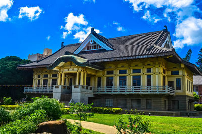 Low angle view of building against sky