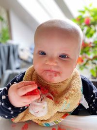 Portrait of cute baby girl