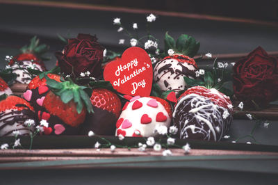 Valentine's day chocolate strawberries 