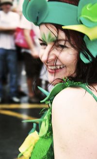 Close-up portrait of a smiling young woman