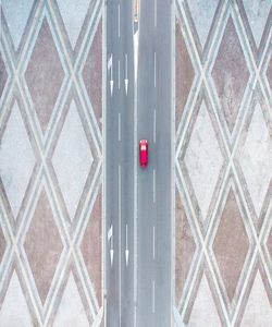 Full frame aerial shot of a car