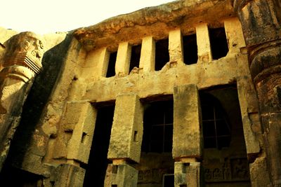 Low angle view of old ruin