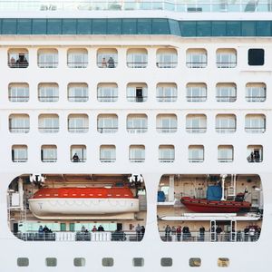 Full frame shot of cruise ship