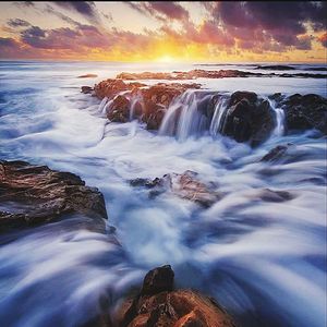 Scenic view of waterfall