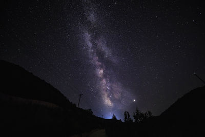 Low angle view of star field at night