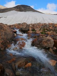 Stream flowing through rocks