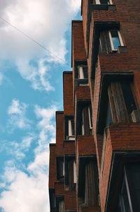 Low angle view of residential building against sky