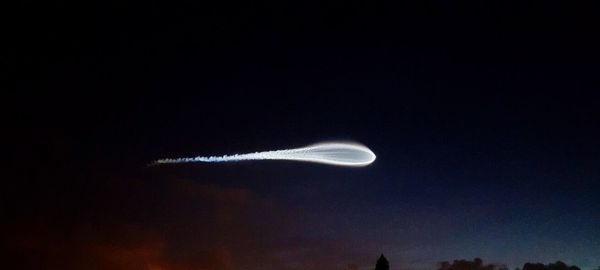 Low angle view of moon at night