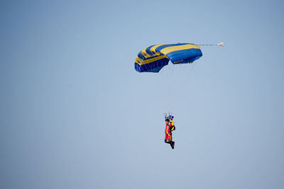 Low angle view of parachute