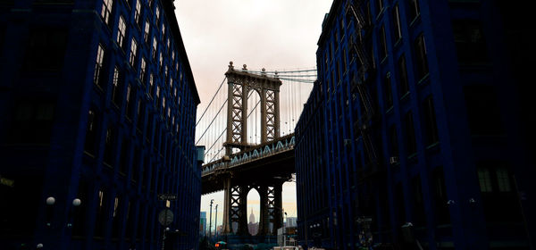 Low angle view of modern buildings against sky