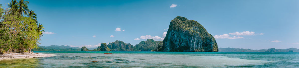 Panoramic view of sea against sky