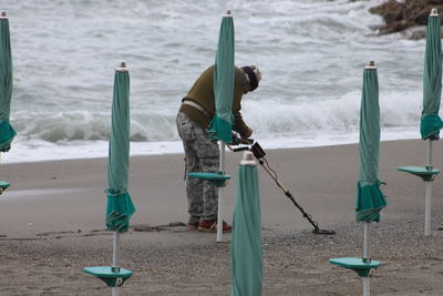 Man standing on beach