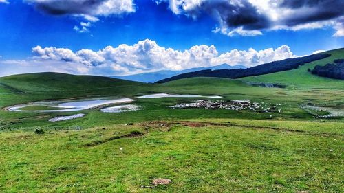 Scenic view of landscape against sky