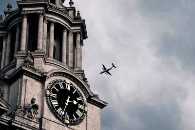 Low angle view of clock tower