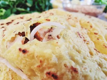 Close-up of bread in plate