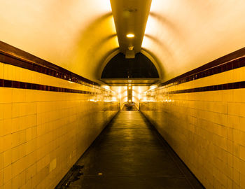 Illuminated underground walkway