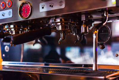 Close-up of coffee in cafe