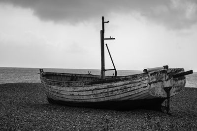 Boats moored in sea