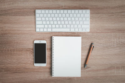 High angle view of pen on table