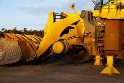 View of yellow construction site