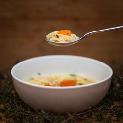Close-up of tea in bowl