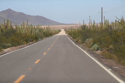 Road amidst landscape against sky