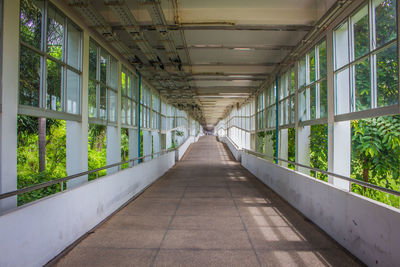 Empty corridor in building