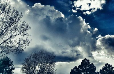 Low angle view of cloudy sky