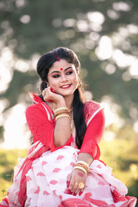 Portrait of a smiling young woman