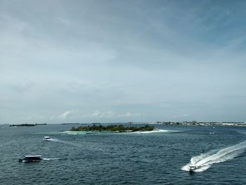Scenic view of sea against sky