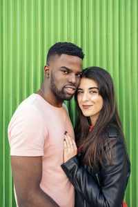 Portrait of smiling young couple