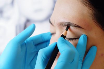 Woman in beauty parlor