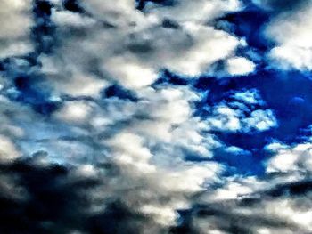 Low angle view of clouds in sky