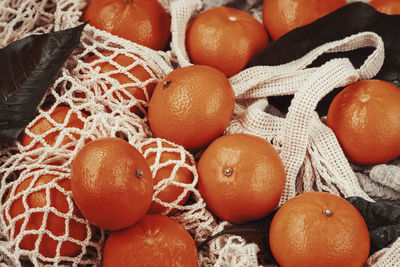 High angle view of fruits on table