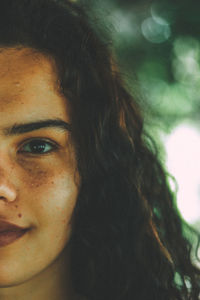 Close-up portrait of young woman