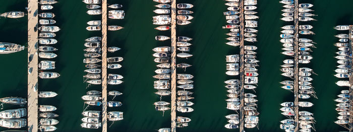 Aerial view of harbor