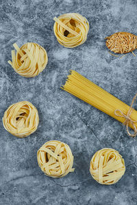 High angle view of spices