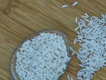 High angle view of chopped vegetables on table