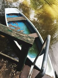 View of boats in water