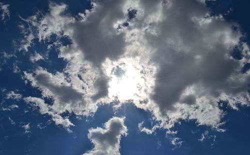 Low angle view of cloudy sky