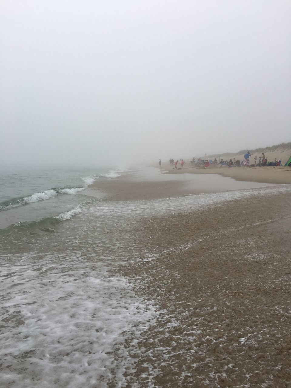 sea, nature, water, beauty in nature, scenics, outdoors, fog, tranquility, day, sky, tranquil scene, no people, motion, wave, beach, winter, horizon over water