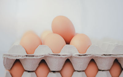 Close-up of eggs in container