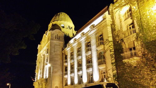 View of illuminated city at night