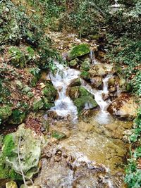 River flowing through rocks