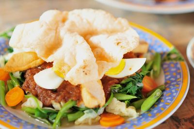 Close-up of salad in plate