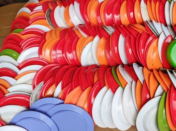 Full frame shot of multi colored market stall