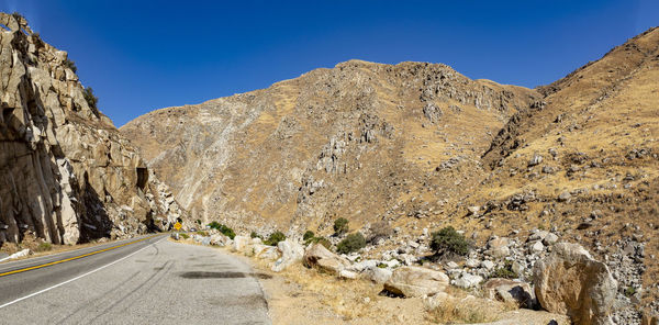 Scenic view of mountains against clear sky