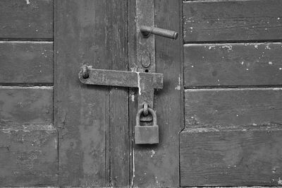 Full frame shot of old door