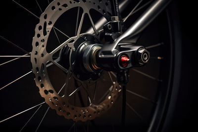 Close-up of bicycle wheel