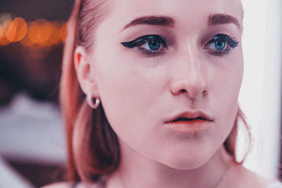 Close-up portrait of woman